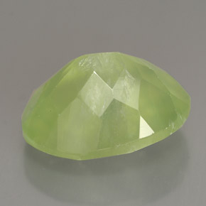 Prehnita verde natural 10,47ct, transparente, transparente/translúcido