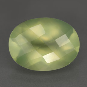 Prehnita verde natural 9,74ct, transparente, transparente/translúcido