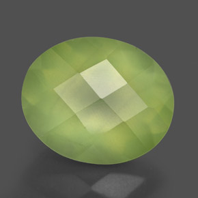 Prehnita verde natural 4,91ct, transparente, transparente/translúcido