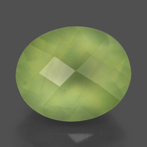 Prehnita verde natural 4,91ct, transparente, transparente/translúcido