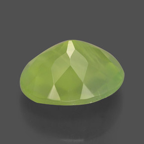 Prehnita verde natural 4,91ct, transparente, transparente/translúcido