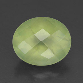 Prehnita verde natural 4,45ct, transparente, transparente/translúcido