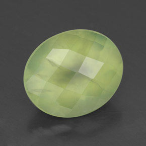 Prehnita verde natural 4,45ct, transparente, transparente/translúcido