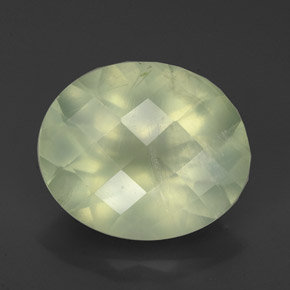 Prehnita verde natural 4,09ct, transparente, transparente/translúcido