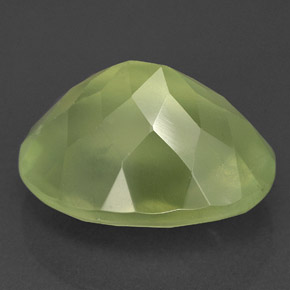 Prehnita verde natural 10,90ct, transparente, transparente/translúcido
