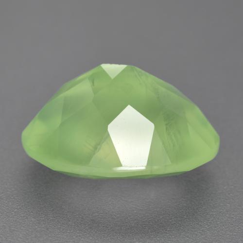 Prehnita verde natural 10,27ct, corte oval, translúcido