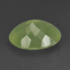 Prehnita verde natural 9,22ct, corte oval, translúcido