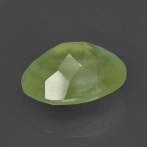 Prehnita verde natural 9,97ct, corte oval, translúcido