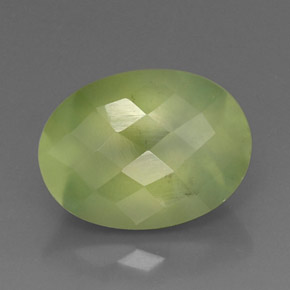 Prehnita verde natural 10,75ct, transparente, transparente/translúcido