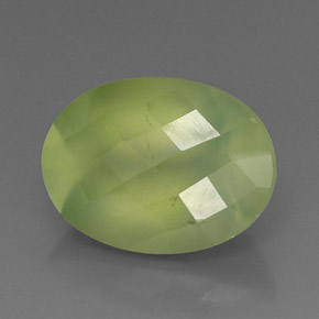 Prehnita verde natural 10,75ct, transparente, transparente/translúcido