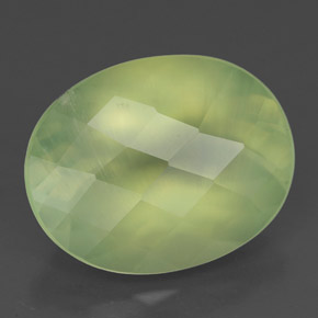 Prehnita verde natural 6,57ct, transparente, transparente/translúcido