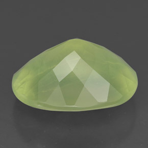 Prehnita verde natural 6,57ct, transparente, transparente/translúcido