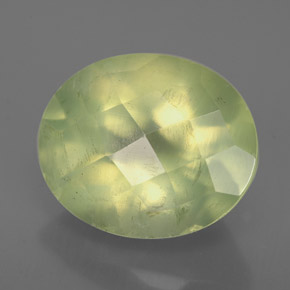 Prehnita verde natural 5,21ct, transparente, transparente/translúcido