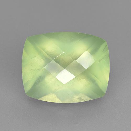Prehnite Verde Natural 5.37ct, Almofada cortada, Translúcido