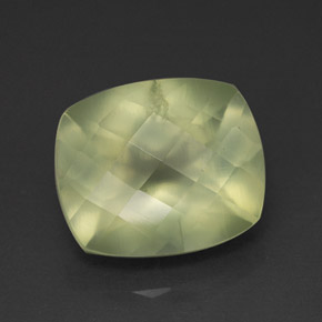 Prehnita verde natural 5,60ct, transparente, transparente/translúcido