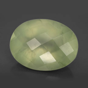 Prehnita verde natural 9,59ct, transparente, transparente/translúcido