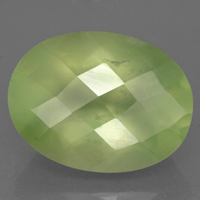 Prehnita verde natural 10,49ct, transparente, transparente/translúcido