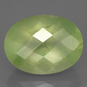 Prehnita verde natural 10,49ct, transparente, transparente/translúcido