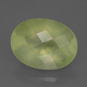 Prehnita verde natural 10,52ct, transparente, transparente/translúcido