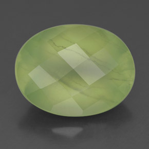 Prehnita verde natural 9,33ct, transparente, transparente/translúcido
