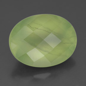 Prehnita verde natural 9,33ct, transparente, transparente/translúcido