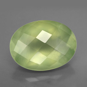 Prehnita verde natural 8,87ct, transparente, transparente/translúcido