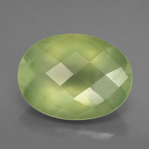 Prehnita verde natural 8,87ct, transparente, transparente/translúcido