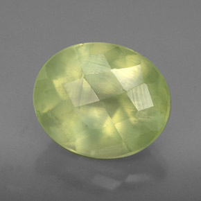 Prehnita verde natural 4,98ct, transparente, transparente/translúcido