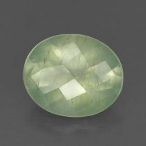 Prehnita verde natural 4,71ct, transparente, transparente/translúcido