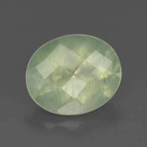 Prehnita verde natural 4,71ct, transparente, transparente/translúcido