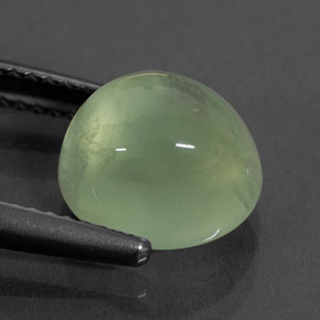Prehnita verde natural 4,57ct, transparente, transparente/translúcido