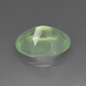Prehnita verde natural 5,78ct, corte oval, translúcido