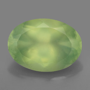 Prehnita verde natural 5,86ct, transparente, transparente/translúcido