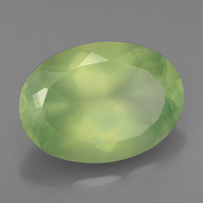Prehnita verde natural 5,86ct, transparente, transparente/translúcido