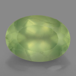 Prehnita verde natural 5,86ct, transparente, transparente/translúcido