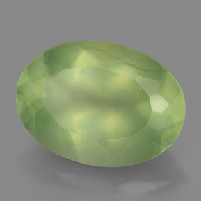 Prehnita verde natural 5,86ct, transparente, transparente/translúcido