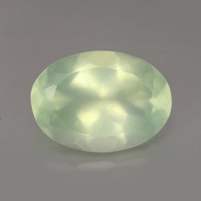 Prehnita verde natural 5,76ct, transparente, transparente/translúcido