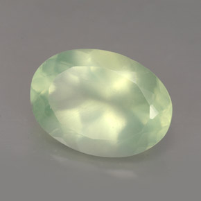 Prehnita verde natural 5,76ct, transparente, transparente/translúcido