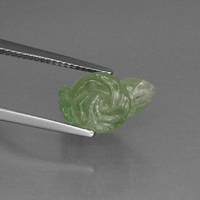 Prehnita verde natural 6,81ct, transparente, transparente/translúcido
