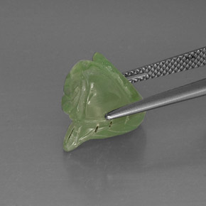Prehnita verde natural 6,81ct, transparente, transparente/translúcido