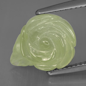 Prehnita verde natural 8,39ct, transparente, transparente/translúcido