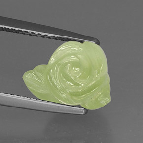 Prehnita verde natural 7,35ct, transparente, transparente/translúcido
