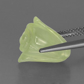 Prehnita verde natural 7,35ct, transparente, transparente/translúcido