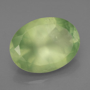 Prehnita verde natural 8,74ct, transparente, transparente/translúcido