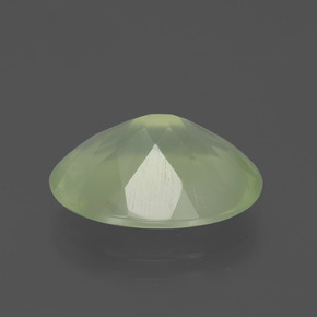 Prehnita verde natural 8,36ct, corte oval, transparente