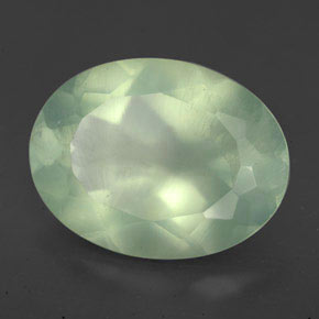 Prehnita verde natural 8,70ct, transparente, transparente/translúcido