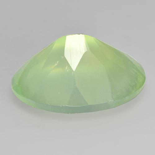 Prehnita verde natural 8,98ct, corte oval, translúcido