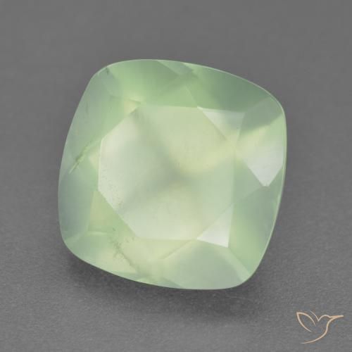 Prehnite Luz verde Natural 6.93ct, Almofada, Translúcido