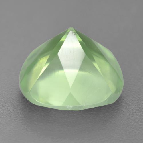 Prehnita verde natural 6,62ct, almofada cortada, translúcido