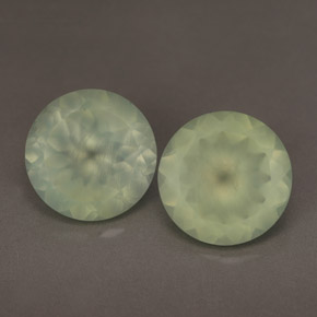 Prehnita verde natural 11,40ct, transparente, transparente/translúcido